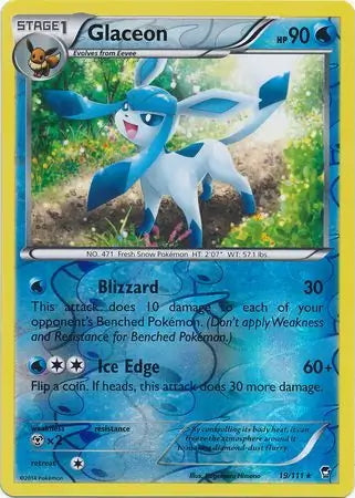 Furious Fists Glaceon #19/111 reverse holo